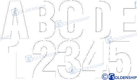 KIT NUMBERS AND LETTERS WHITE - Price: €12,00