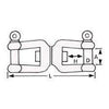 SWIVEL, JAW & JAW AISI-316 6MM (PACK 10)