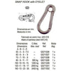 CARABINE-HOOK CLOS. 8 MM/KL