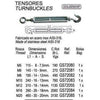 TURNBUCKLE HOOK & EYE M12 (PACK 5)