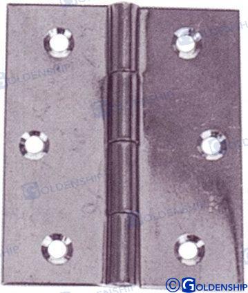 CERNIERA PER PORTA IN ACCIAIO INOX 0,6 MM 50*60 MM (CONF. DA 2)