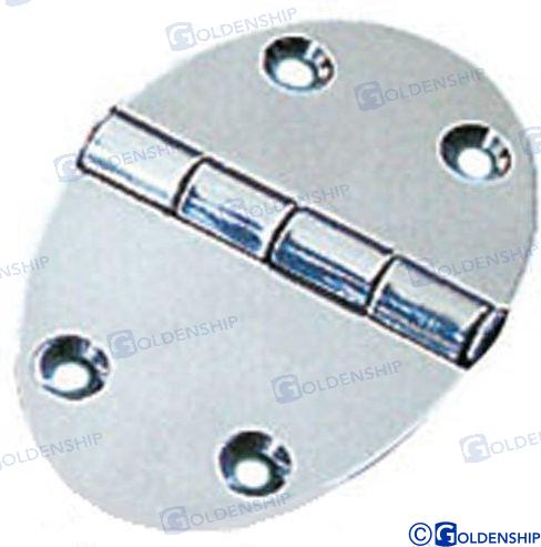 OVAL INOX HINGE 67X48 (PACK 2)