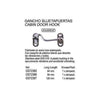 CABIN DOOR HOOK AISI314  64M/M.
