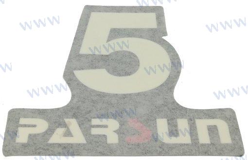 Decal, Parsun 5 hp rear