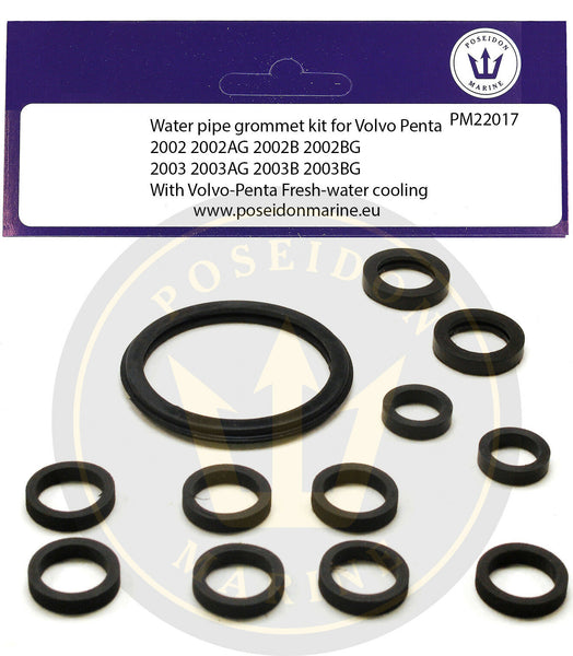Cooling pipe gaskets for Volvo Penta 2002 2003 with fresh water cooler