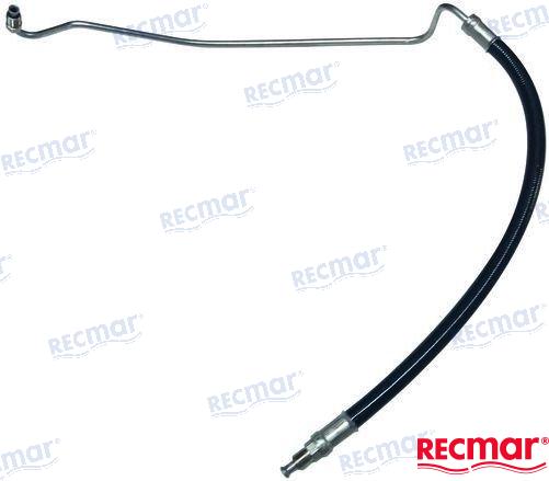 Hydraulic hose powertrim port