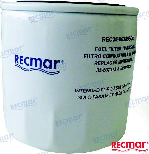 Water separating fuel filter spin-on 10 micron