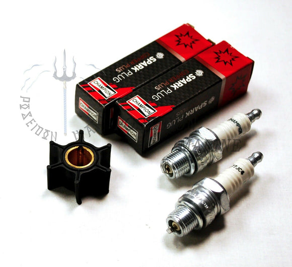 Impeller spark plugs for Johnson Evinrude 9.9 15 RO 386084 18-3050 386941 L77JC4