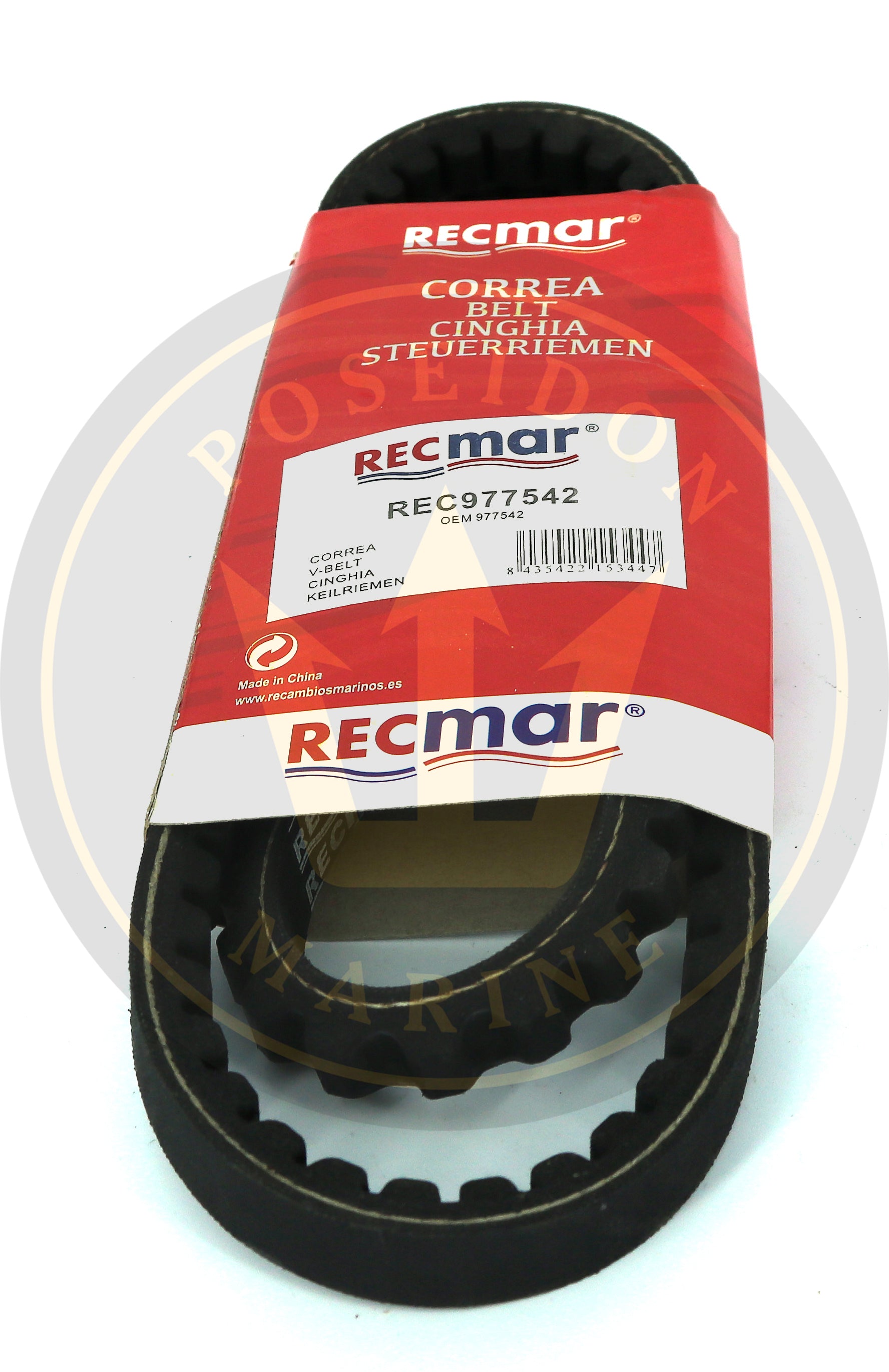 【Tangent】HENRY_TAN-P02-21204 Recmar® Alternator belt for Volvo Penta D32 D42 D43 D44 D300