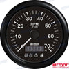 Tachometer 7000 rpm Led-Alarm Black