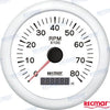 Marine toerenteller, wit, 0-8000 toeren per minuut
