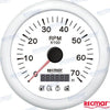 Tachometer 7000 rpm Led-Alarm White