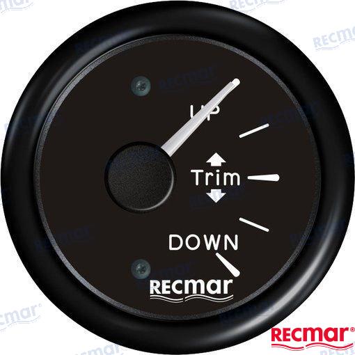 Recmar ®블랙 트림 게이지 (머큐리, 마리너, 야마하, 스즈키 선외기용)