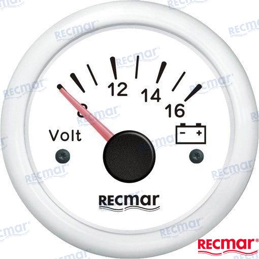 Voltmeter 8-16V White