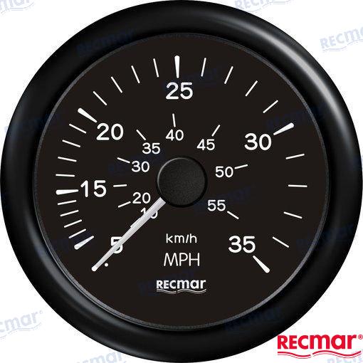 Speedometer 0-35 mph Black