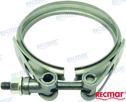Exhaust Clamp for Exhaust Elbow and Turbo for Volvo Penta 30, 31, 32, 40, 41, 42, 43, 44, 300, D4