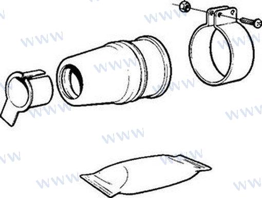 Afdichtingsset voor aandrijfas 35 mm