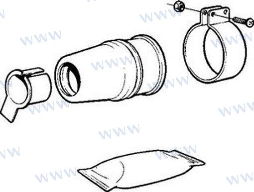 Propellershaft seal kit 35mm