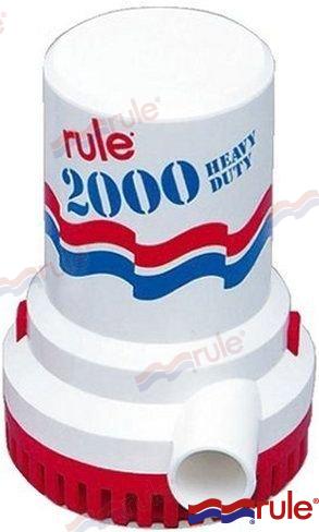 Rule® Bilge Pump 2000GPH 24V DC Non-Automatic RU12