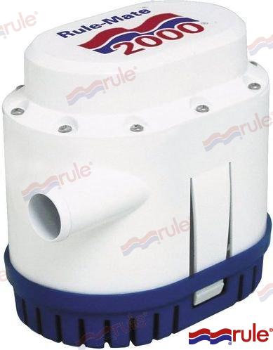Rule® 빌지 펌프 2,000GPH 12V 자동 RU2000