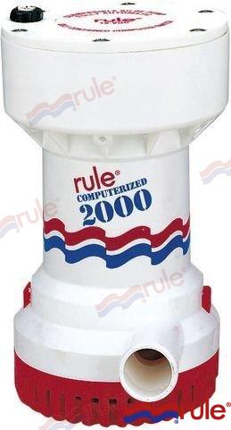 Rule® 빌지 펌프 2,000GPH 12V 자동 RU53S