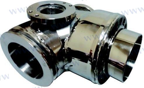 Coude d'échappement en acier inoxydable pour Volvo Penta D4 et D6