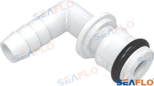 SEAFLO® エルボ継手（Oリングなし）5/8インチ×3/8インチ バーブ SF35F03