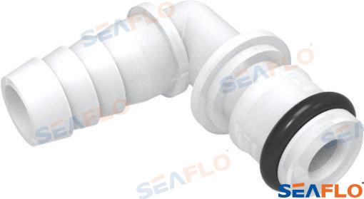 SEAFLO® 엘보 피팅(O링 포함) 5/8" x 1/2" 바브 SF35F04