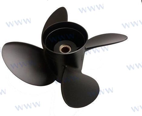 プロペラ アルミ 4 ブレード 14"x21" 135-300 hp & Alpha I / Bravo I (L）