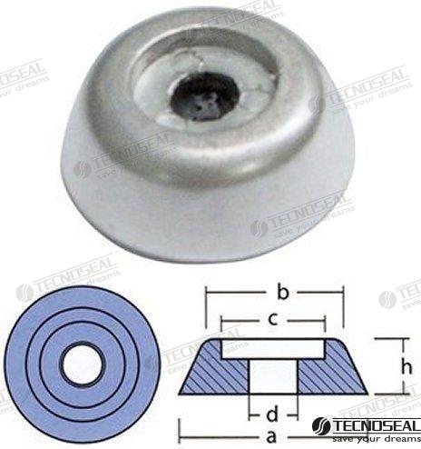 Anode, zink for Lewmar bow thruster 38mm