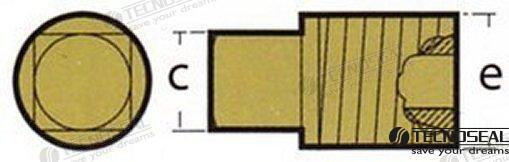 Anode Zinc, brass plug th. 1/2'' Bspt - GM