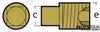 Anode Zinc, brass tap for engine, fits anode model: CAT E-1E