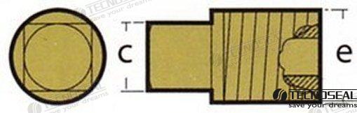 Anode Zinc, brass tap for engine, fits anode model: CAT E-1E