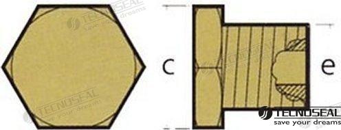 Brass plug th. 18X1,5 for pencil anode - AIFO-FTP