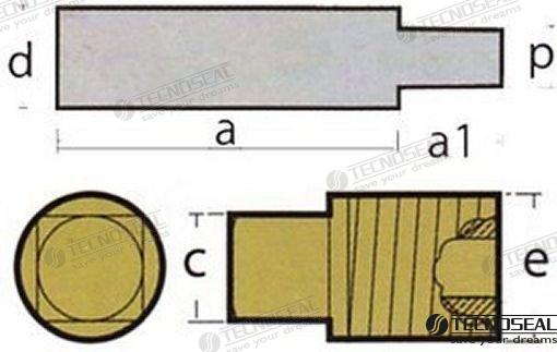 Caterpillar pencil anode zinc