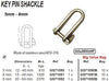 KEY PIN SHACKLE WITH BAR 5 MM  (10)