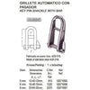 KEY PIN SHACKLE WITH BAR 6 MM  (10)