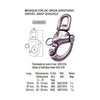 Draaibare karabijnhaak AISI-316 80 mm.