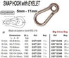 SPRING HOOK W/EYELET 5X50 MM (PACK 25)