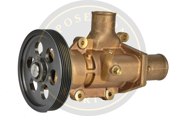 Water Pump for Volvo Penta D6 Pump 3589907 21380890 3583609 3593573 w/Hose Connection on Cover