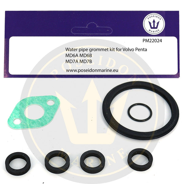 Water pipe seal kit for Volvo Penta MD6A MD6B MD7A MD7B 800326 859107 18-0376