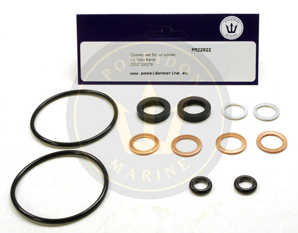Zestaw uszczelek chłodnicy oleju Crom® Volvo Penta 2003T 2003TB chłodzony wodą świeżą