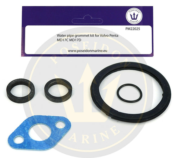 Cooling pipe gaskets for Volvo Penta MD17C MD17D inc.: 800326 859107