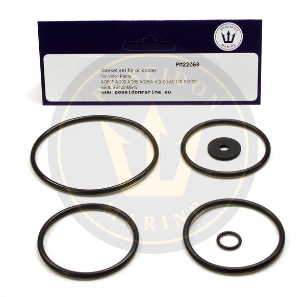 Crom® 볼보 펜타 AQ60F AQ90 AQ95 AQ100 AQ110 AQ120 BB30 오일 쿨러 씰 키트