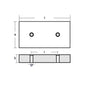 ANODE RECTANGULAR 280X90X30